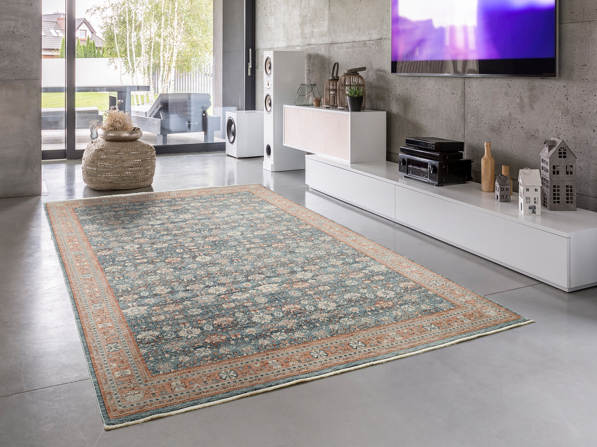 OCI Teppich GRAND FASHION 01 blau-terra Vintage Designer Teppich