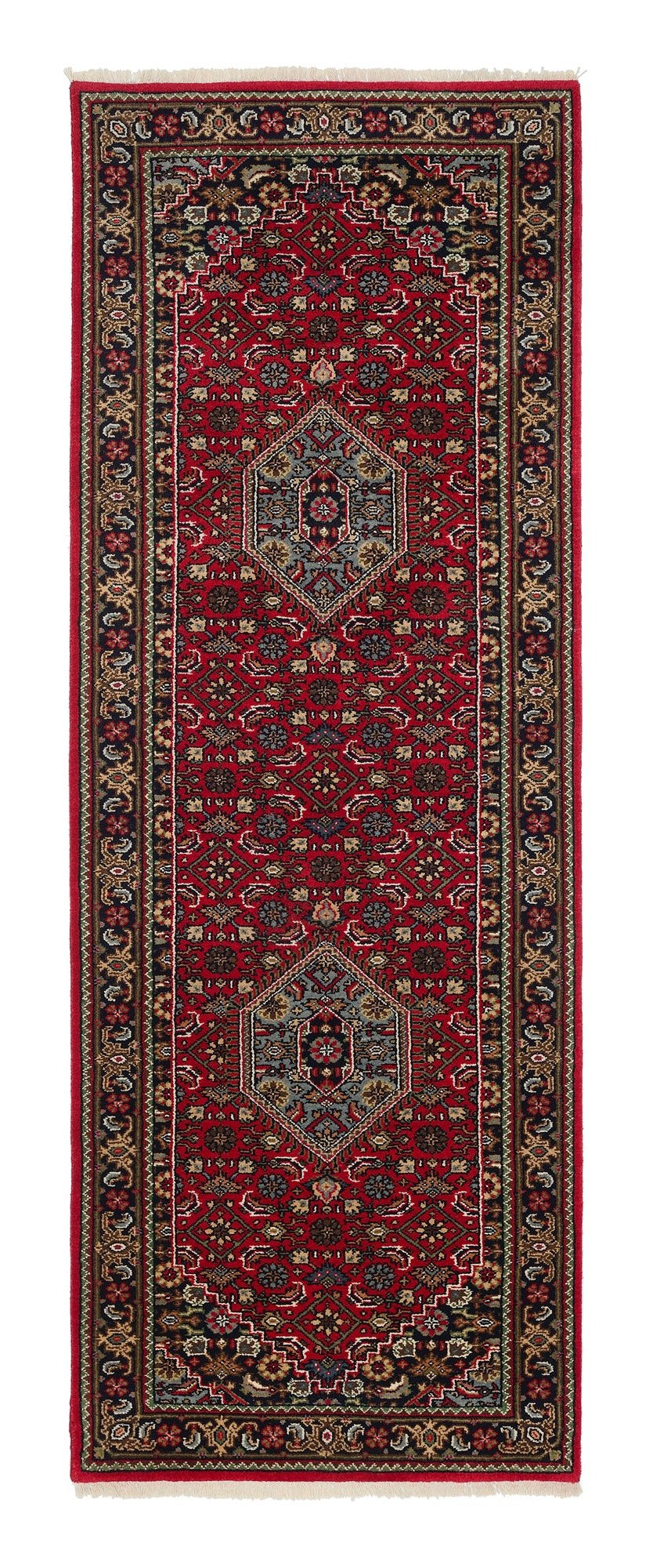 OCI Teppich HIMLA BIDJAR rot-blau Läufer echter klassischer Orient-Teppich handgeknüpft