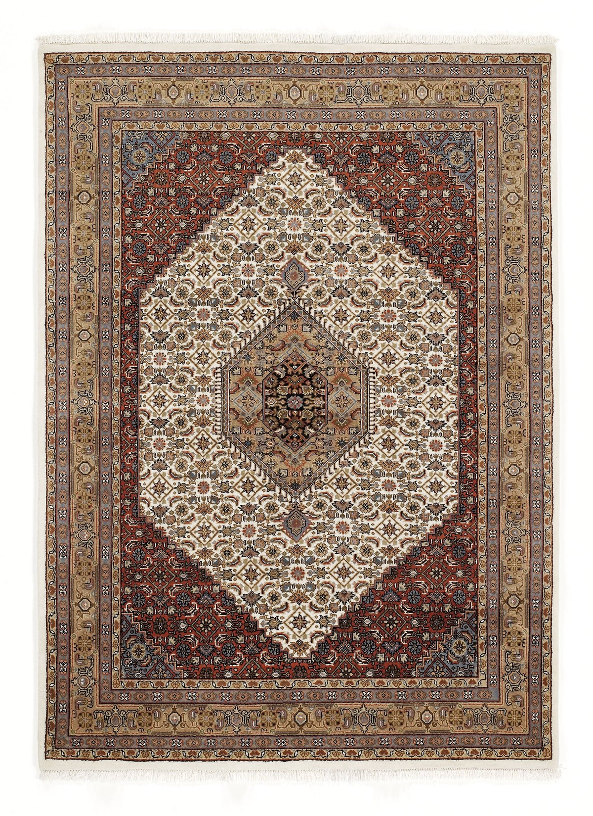 OCI Teppich HIMLA BIDJAR creme-beige echter klassischer Orient-Teppich handgeknüpft