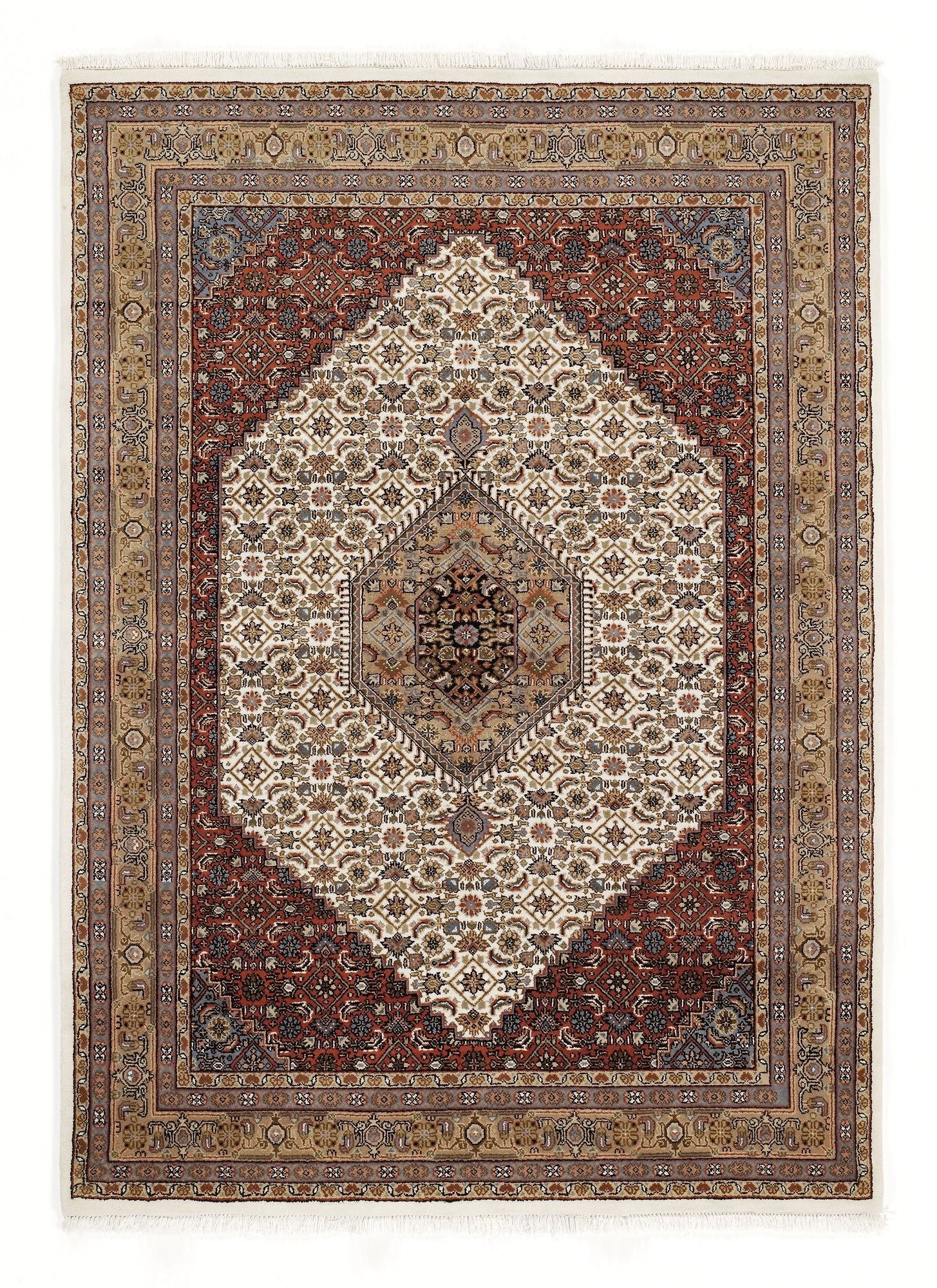 OCI Teppich HIMLA BIDJAR creme-beige echter klassischer Orient-Teppich handgeknüpft
