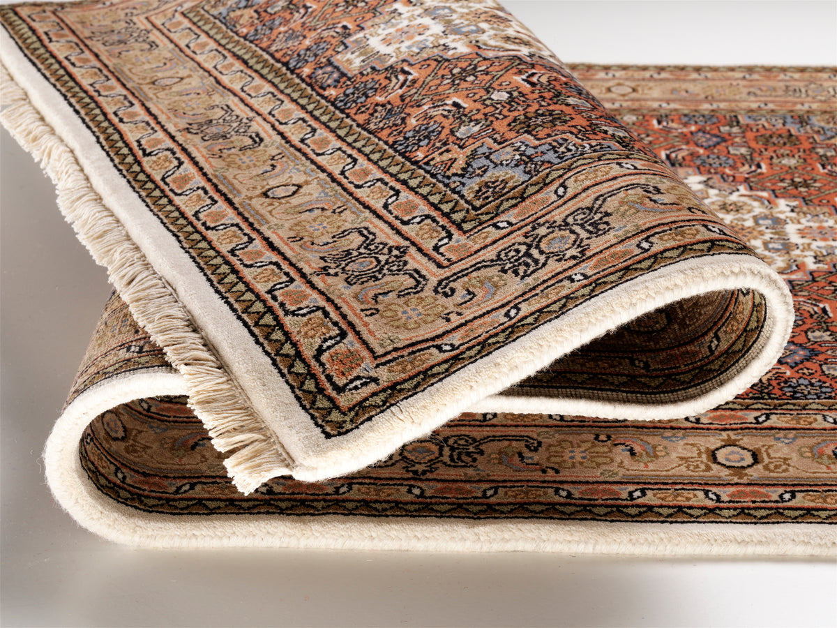 OCI Teppich HIMLA BIDJAR creme-beige echter klassischer Orient-Teppich handgeknüpft