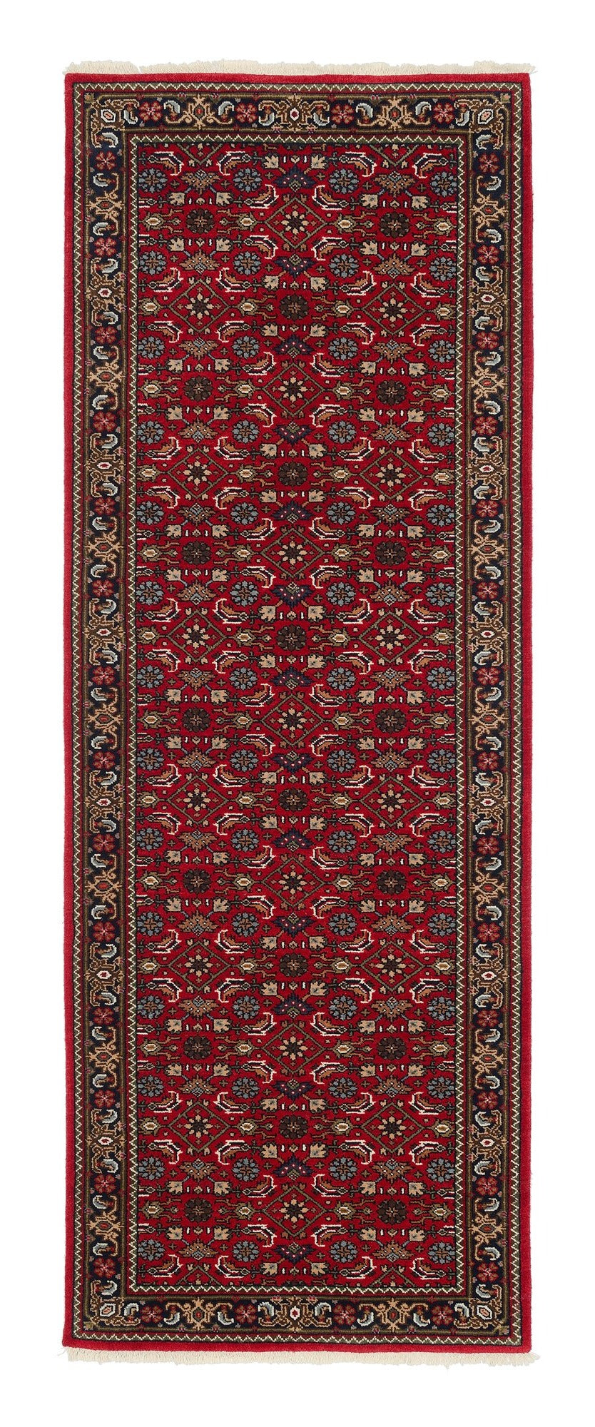 OCI Teppich CAVARI HERATI rot-creme Läufer echter klassischer Orient-Teppich handgeknüpft