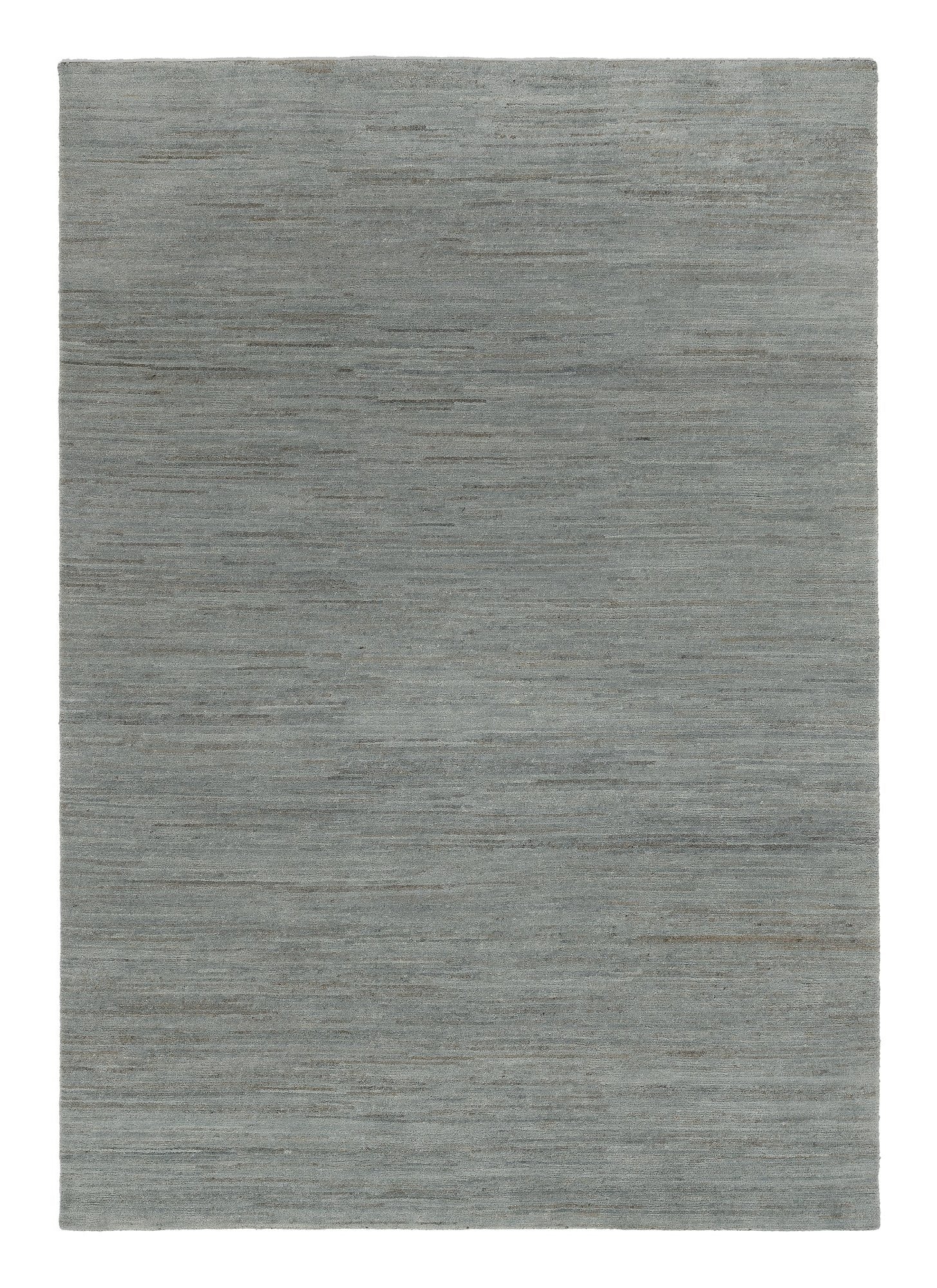 OCI Teppich HIMALI UNI silber-grau echter original handgeknüpfter Nepal-Teppich