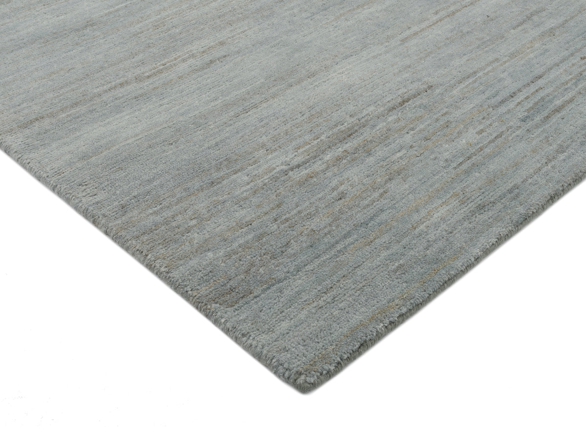 OCI Teppich HIMALI UNI silber-grau echter original handgeknüpfter Nepal-Teppich