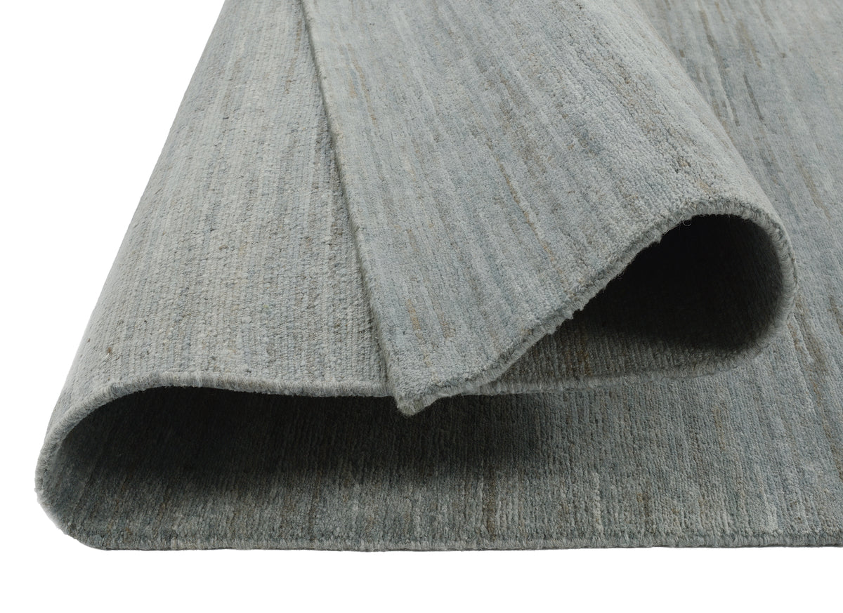 OCI Teppich HIMALI UNI silber-grau echter original handgeknüpfter Nepal-Teppich