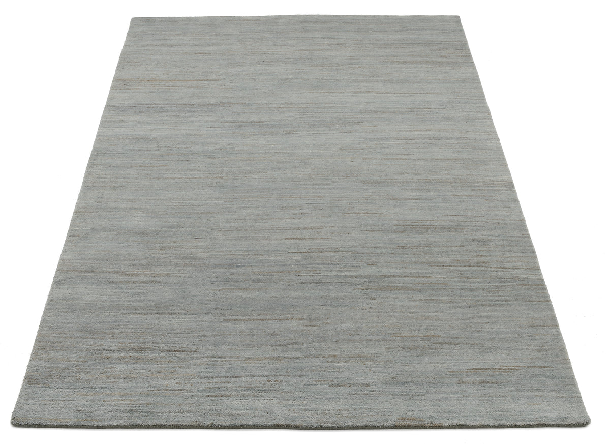 OCI Teppich HIMALI UNI silber-grau echter original handgeknüpfter Nepal-Teppich