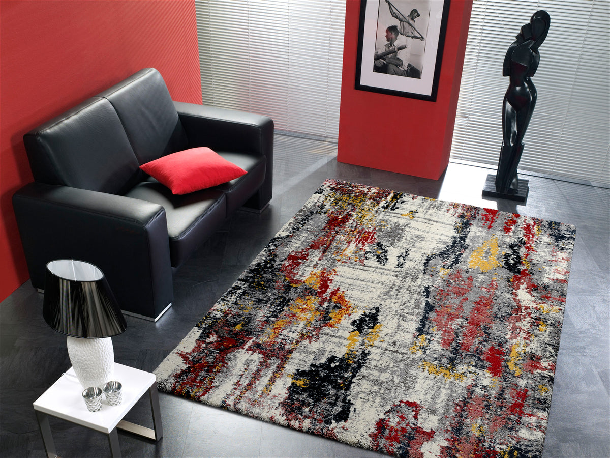 OCI Teppich HIGH AND LOW FIVE multicolor weicher Shaggy Hochlor Langflor Teppich