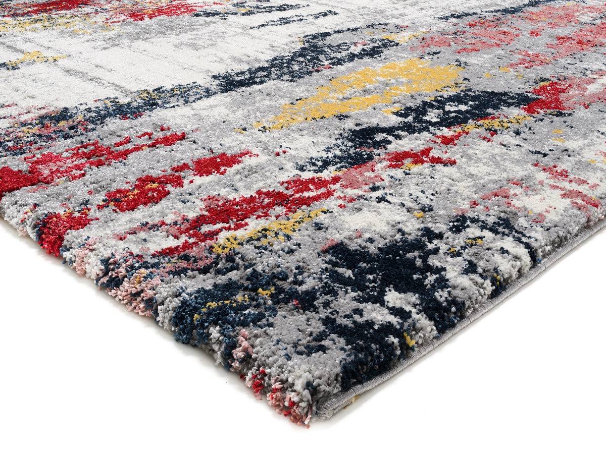 OCI Teppich HIGH AND LOW FIVE multicolor weicher Shaggy Hochlor Langflor Teppich