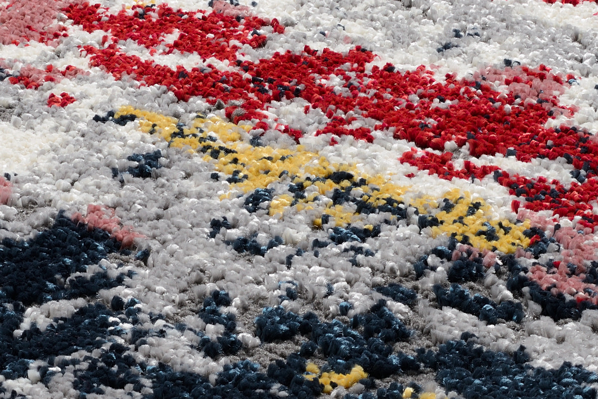 OCI Teppich HIGH AND LOW FIVE multicolor weicher Shaggy Hochlor Langflor Teppich