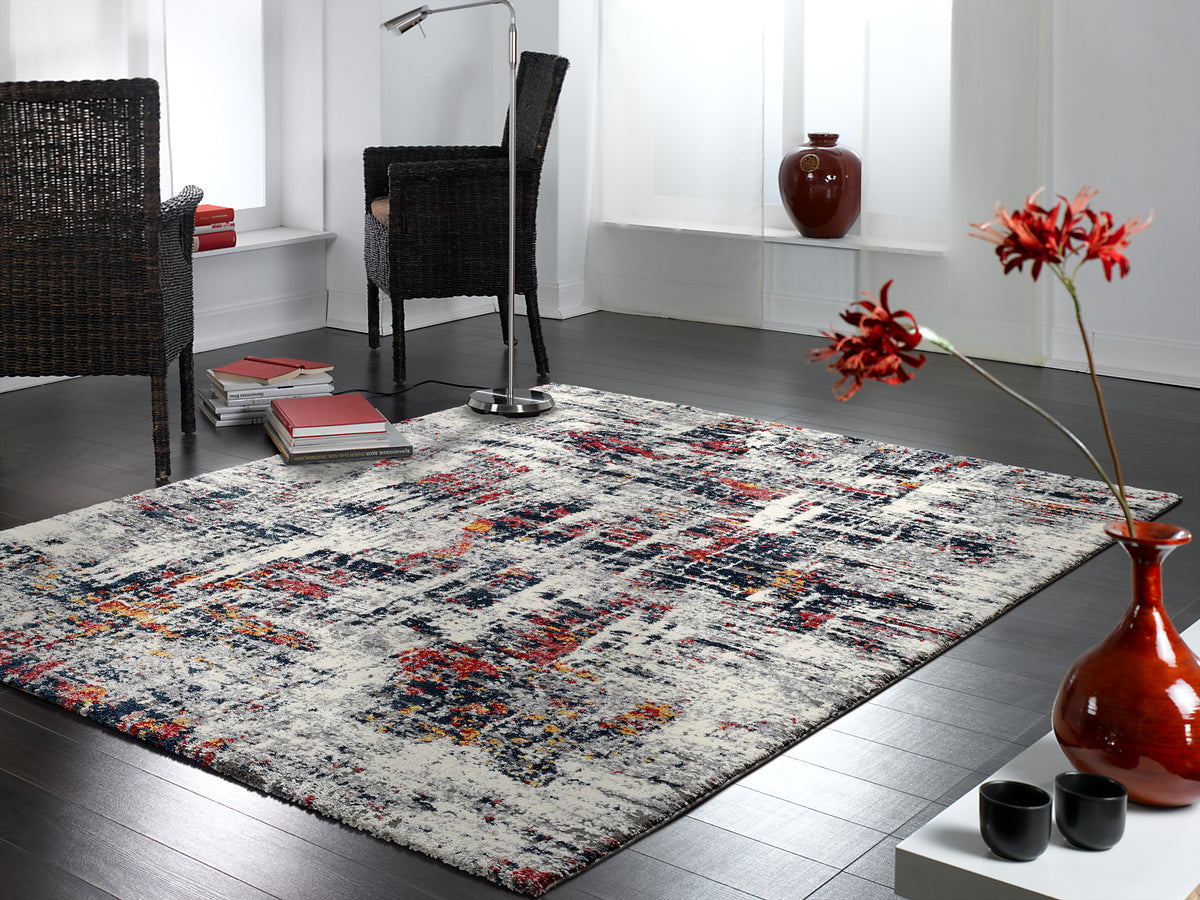 OCI Teppich HIGH AND LOW SIX multicolor weicher Shaggy Hochlor Langflor Teppich