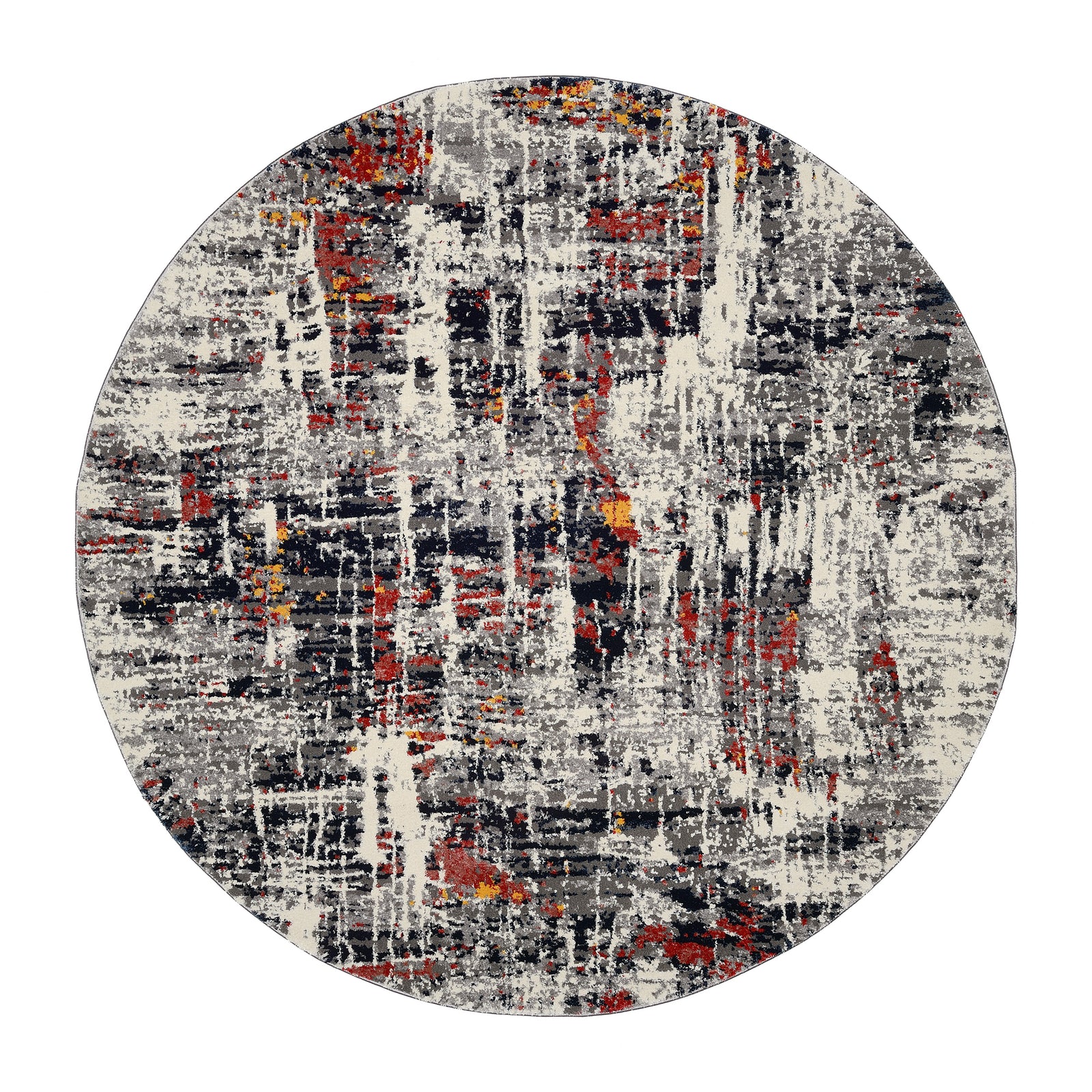 OCI Teppich HIGH AND LOW SIX multicolor Rund weicher Shaggy Hochlor Langflor Teppich