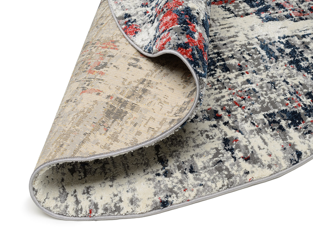 OCI Teppich HIGH AND LOW SIX multicolor Rund weicher Shaggy Hochlor Langflor Teppich