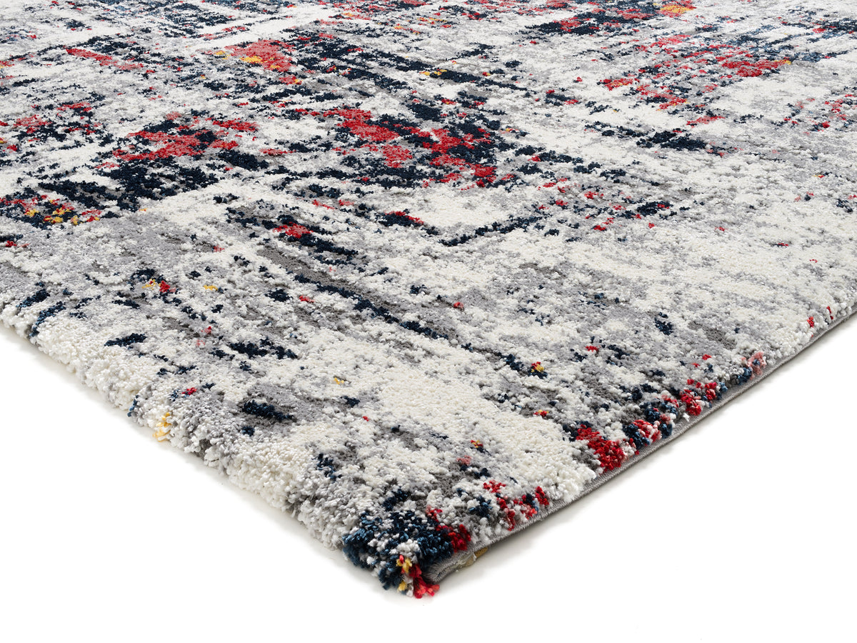 OCI Teppich HIGH AND LOW SIX multicolor weicher Shaggy Hochlor Langflor Teppich