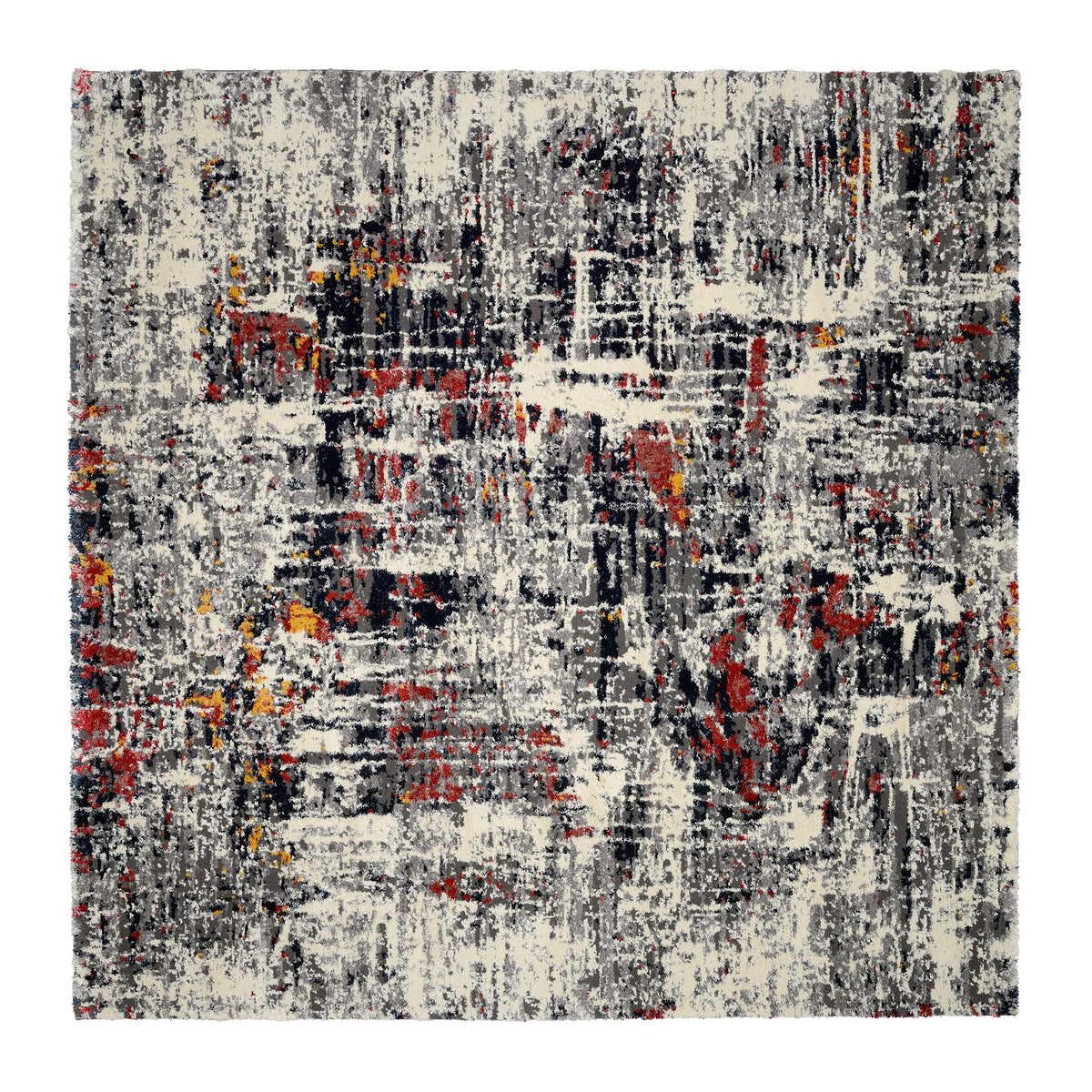 OCI Teppich HIGH AND LOW SIX multicolor Quadratisch weicher Shaggy Hochlor Langflor Teppich