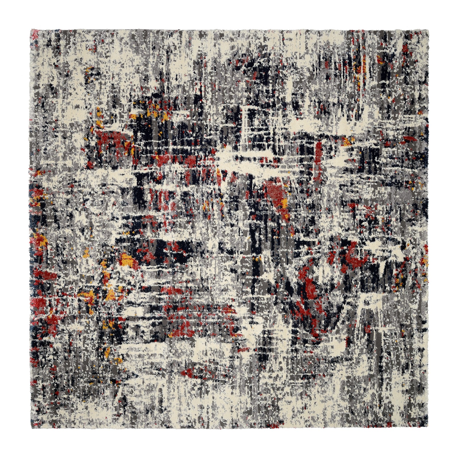 OCI Teppich HIGH AND LOW SIX multicolor Quadratisch weicher Shaggy Hochlor Langflor Teppich