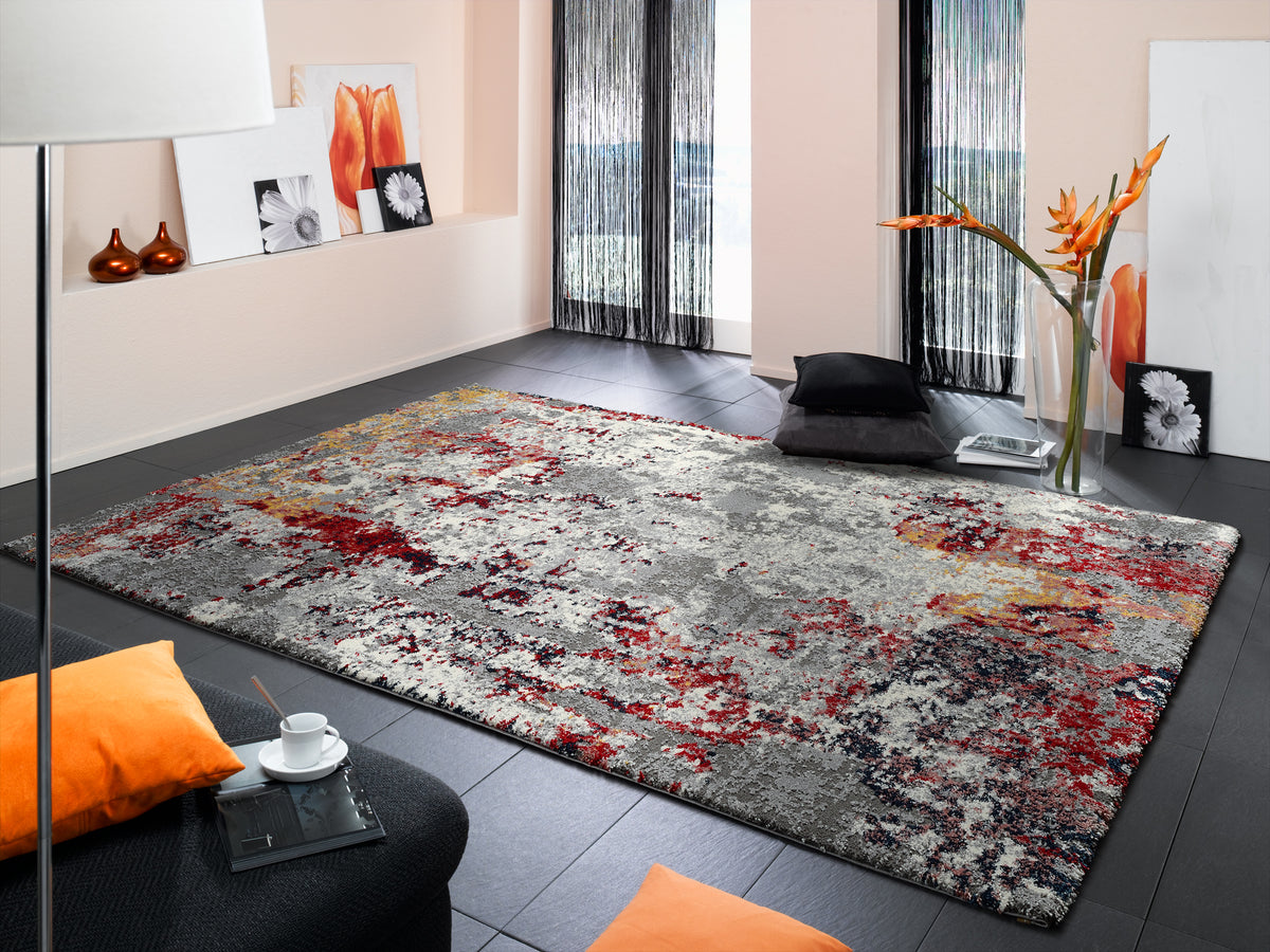 OCI Teppich HIGH AND LOW EIGHT multicolor Quadratisch weicher Shaggy Hochlor Langflor Teppich