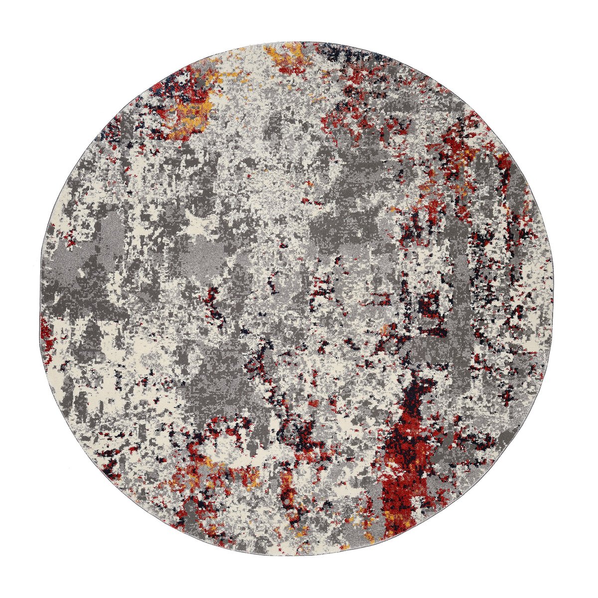 OCI Teppich HIGH AND LOW EIGHT multicolor Rund weicher Shaggy Hochlor Langflor Teppich