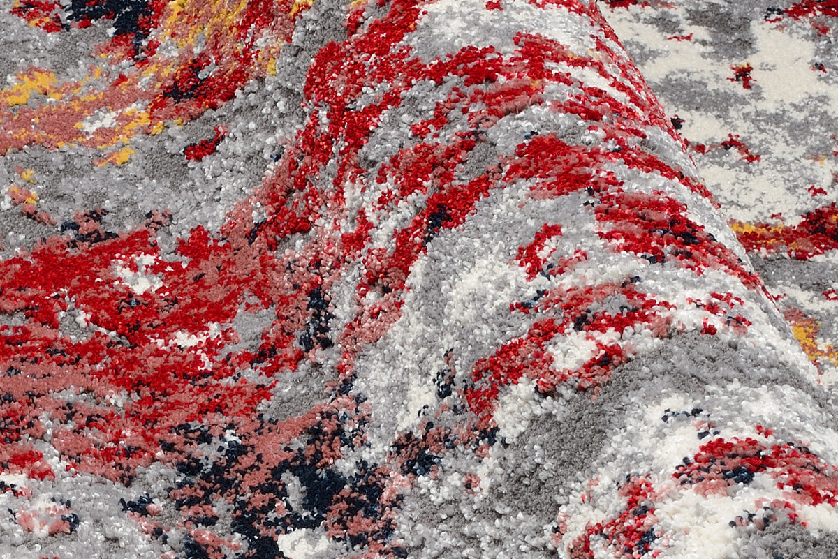 OCI Teppich HIGH AND LOW EIGHT multicolor Rund weicher Shaggy Hochlor Langflor Teppich