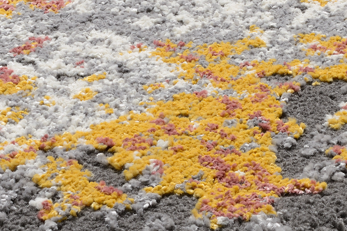 OCI Teppich HIGH AND LOW EIGHT multicolor Quadratisch weicher Shaggy Hochlor Langflor Teppich