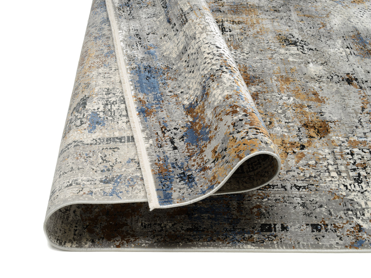 OCI Teppich IMPRESSION LUCERNE grau-multicolor Vintage Designer Teppich