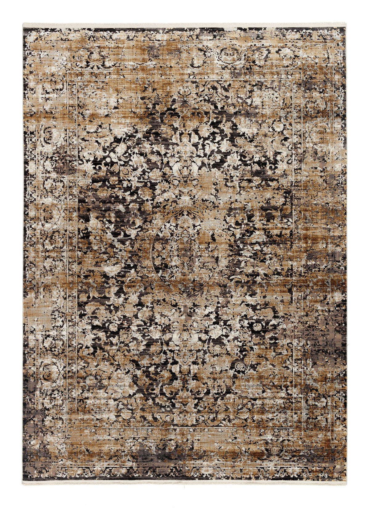 OCI Teppich IMPRESSION SODA grau-gold Vintage Designer Teppich