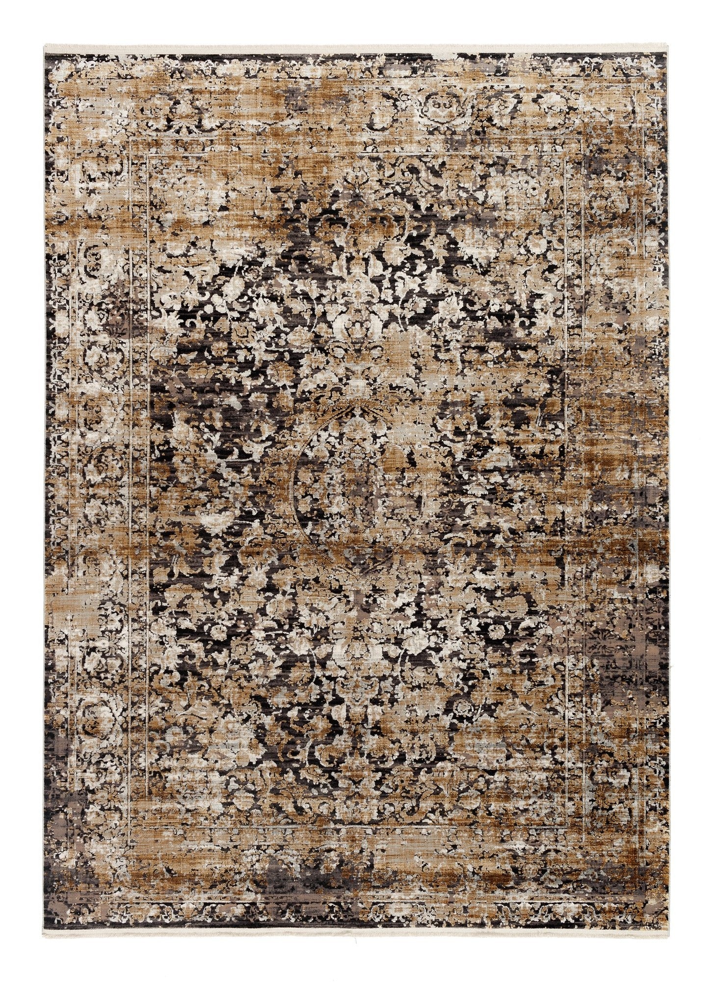 OCI Teppich IMPRESSION SODA grau-gold Vintage Designer Teppich