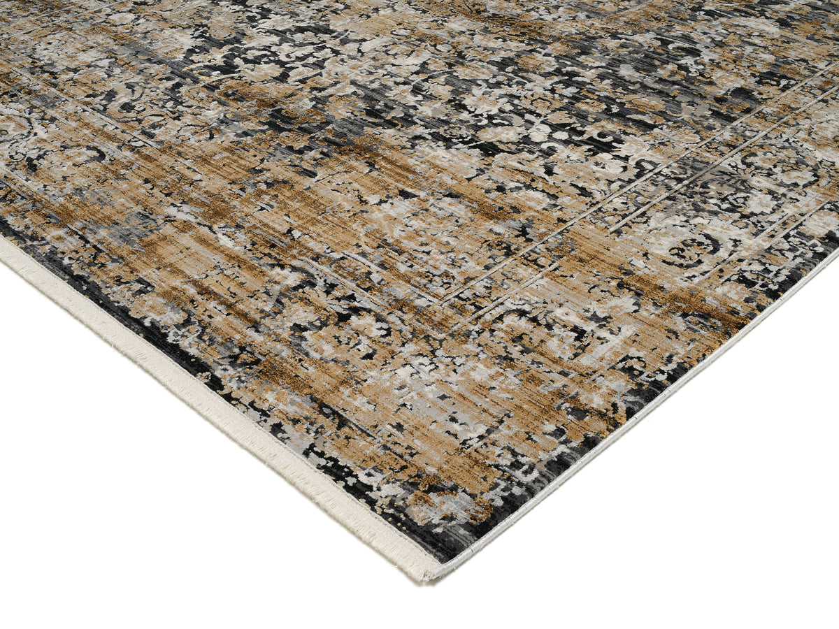 OCI Teppich IMPRESSION SODA grau-gold Vintage Designer Teppich