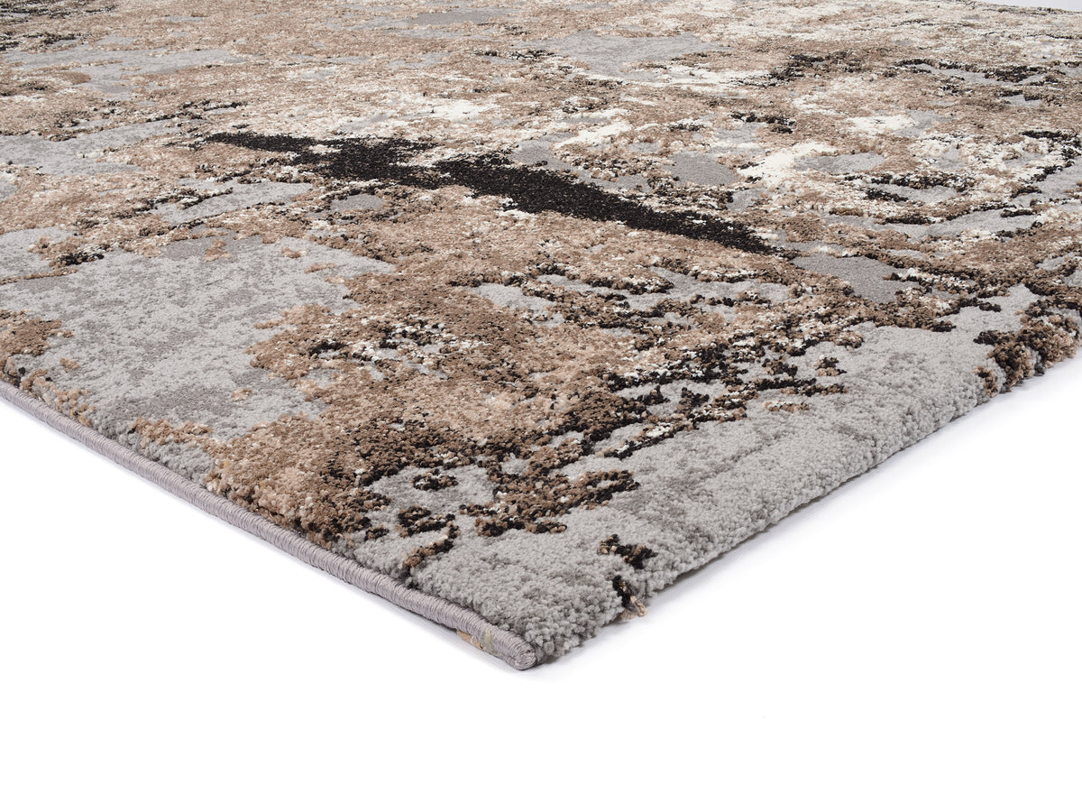 OCI Teppich JUWEL LIRAY braun-beige Quadratisch weicher Shaggy Hochlor Langflor Teppich