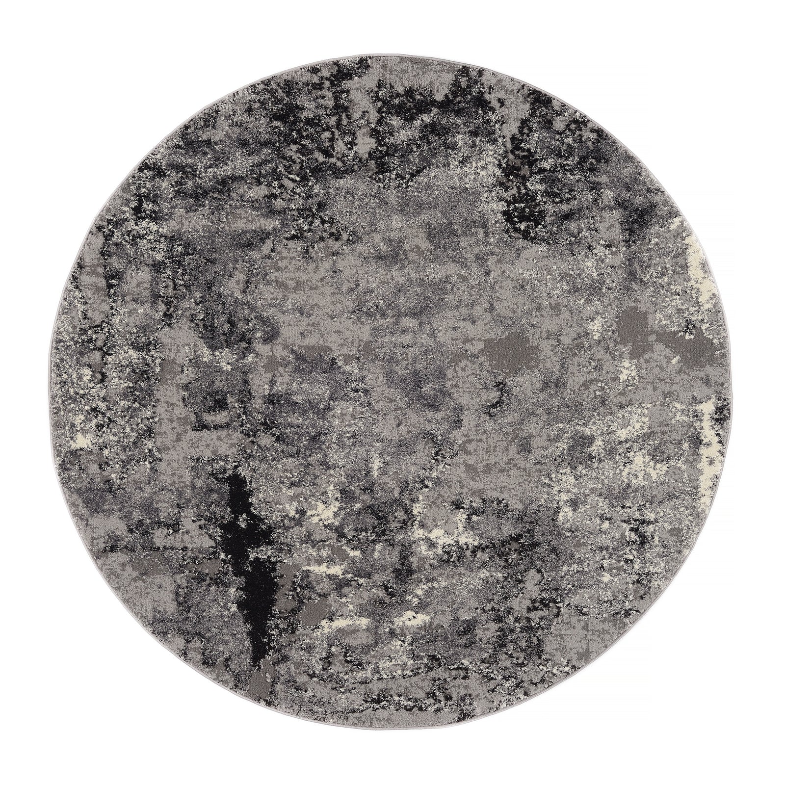 OCI Teppich JUWEL LIRAY grau-mix Rund weicher Shaggy Hochlor Langflor Teppich