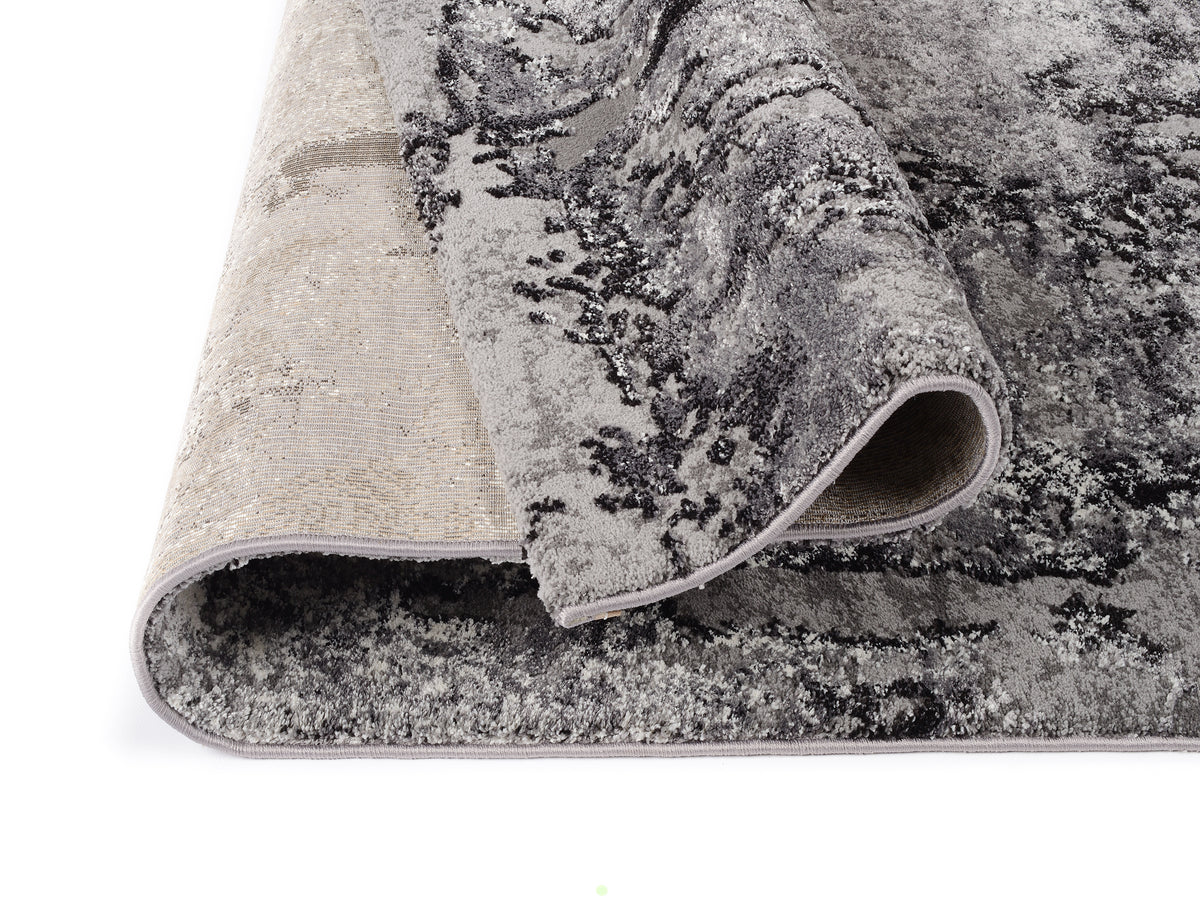 OCI Teppich JUWEL LIRAY grau-mix Quadratisch weicher Shaggy Hochlor Langflor Teppich