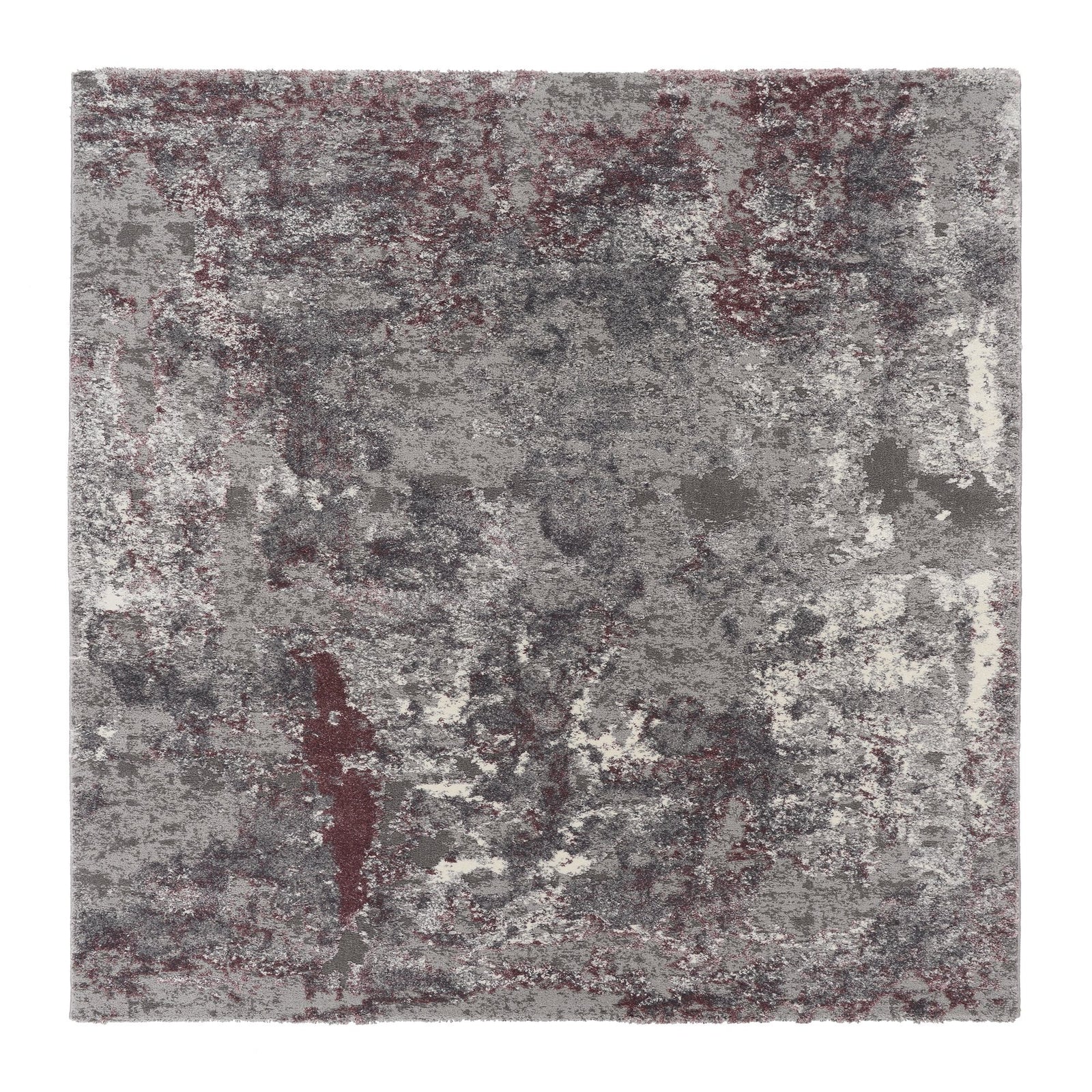 OCI Teppich JUWEL LIRAY aubergine-beige Quadratisch weicher Shaggy Hochlor Langflor Teppich