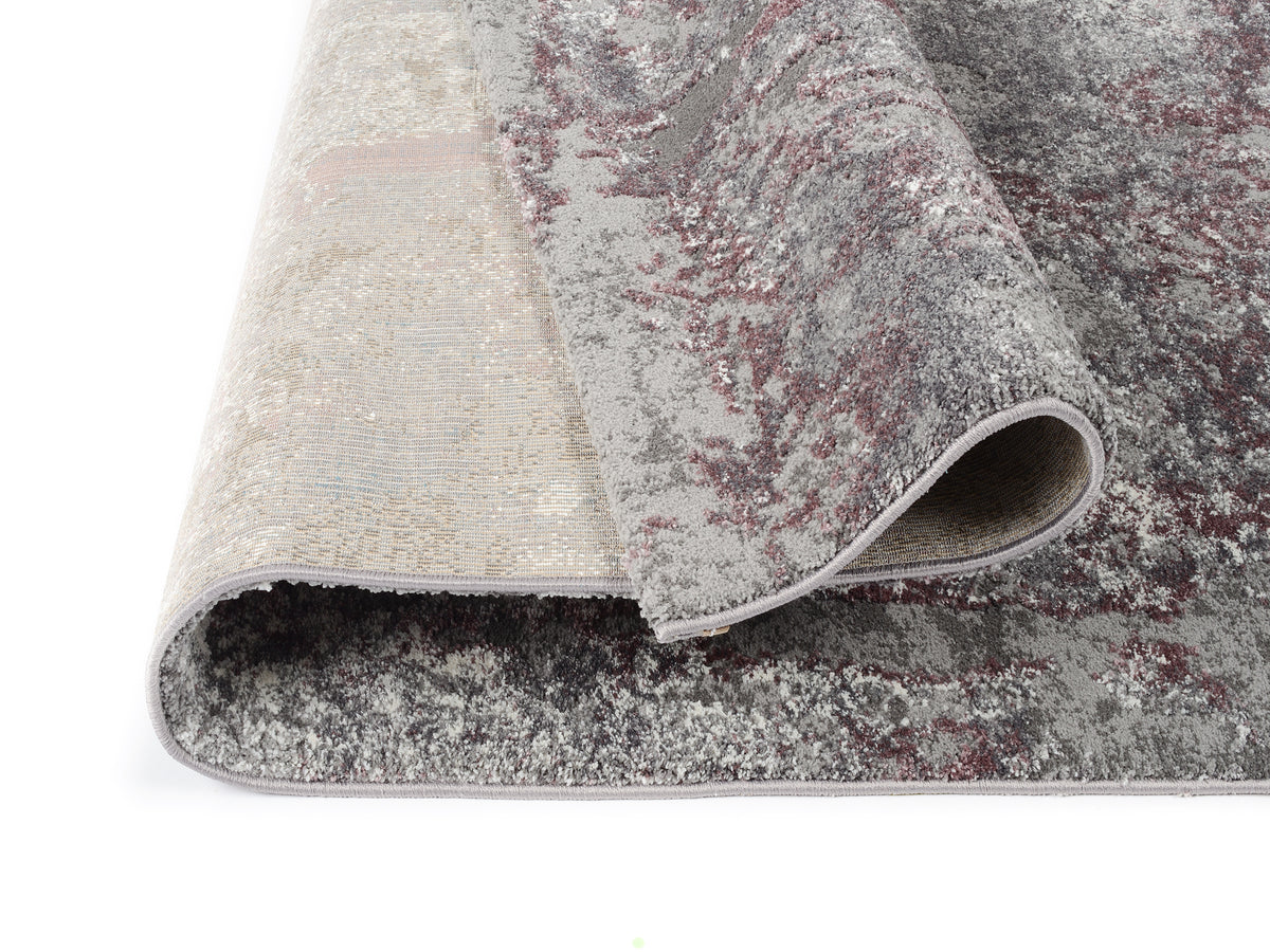 OCI Teppich JUWEL LIRAY aubergine-beige Quadratisch weicher Shaggy Hochlor Langflor Teppich