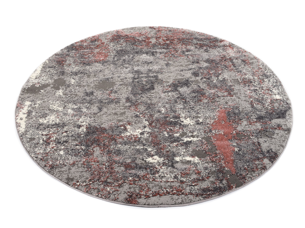 OCI Teppich JUWEL LIRAY rosenholz Rund weicher Shaggy Hochlor Langflor Teppich