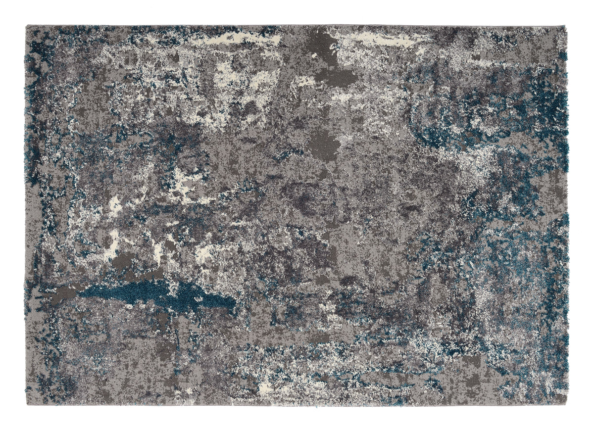 OCI Teppich JUWEL LIRAY grau-petrol weicher Shaggy Hochlor Langflor Teppich