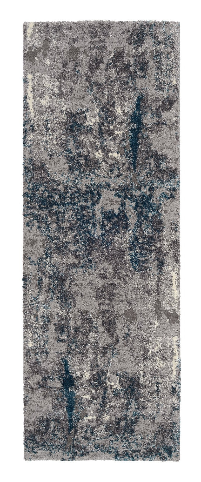 OCI Teppich JUWEL LIRAY grau-petrol Läufer weicher Shaggy Hochlor Langflor Teppich