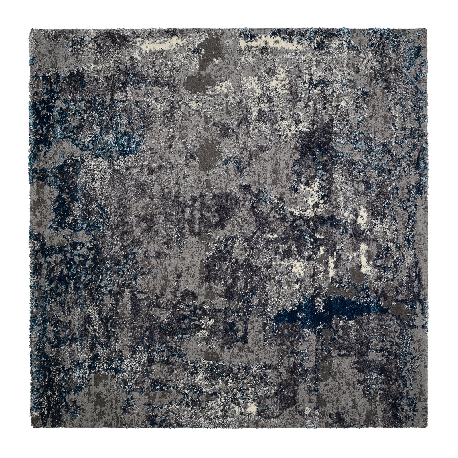 OCI Teppich JUWEL LIRAY grau-petrol Quadratisch weicher Shaggy Hochlor Langflor Teppich