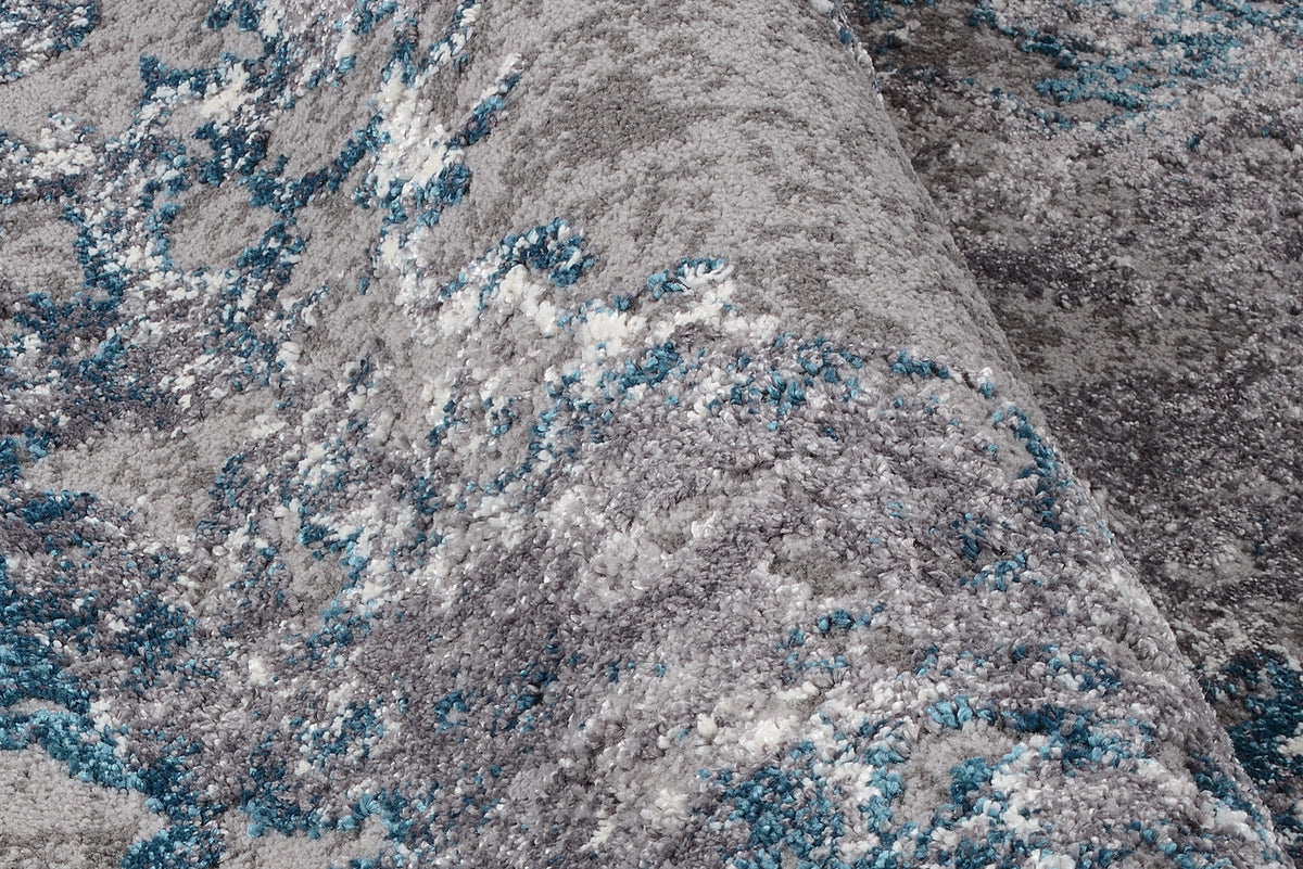 OCI Teppich JUWEL LIRAY grau-petrol weicher Shaggy Hochlor Langflor Teppich