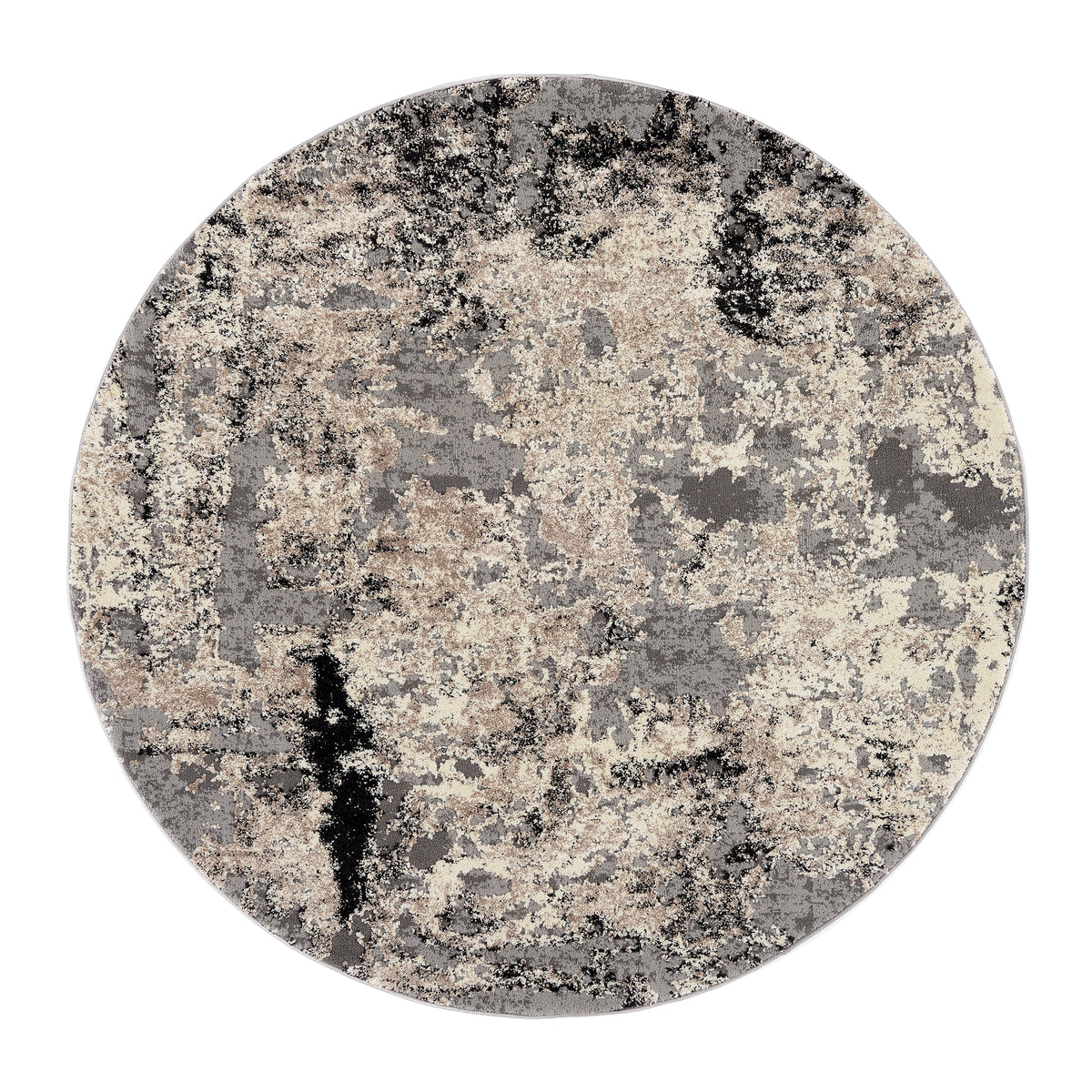 OCI Teppich JUWEL LIRAY h.grau Rund weicher Shaggy Hochlor Langflor Teppich