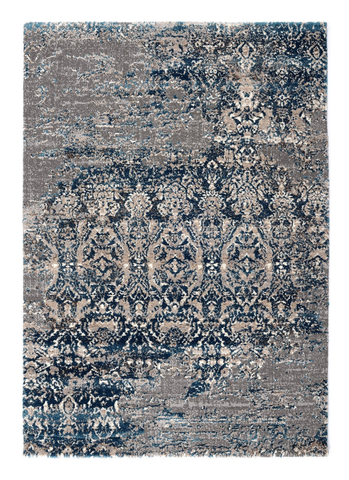 OCI Teppich JUWEL SILENTA grau-petrol weicher Shaggy Hochlor Langflor Teppich