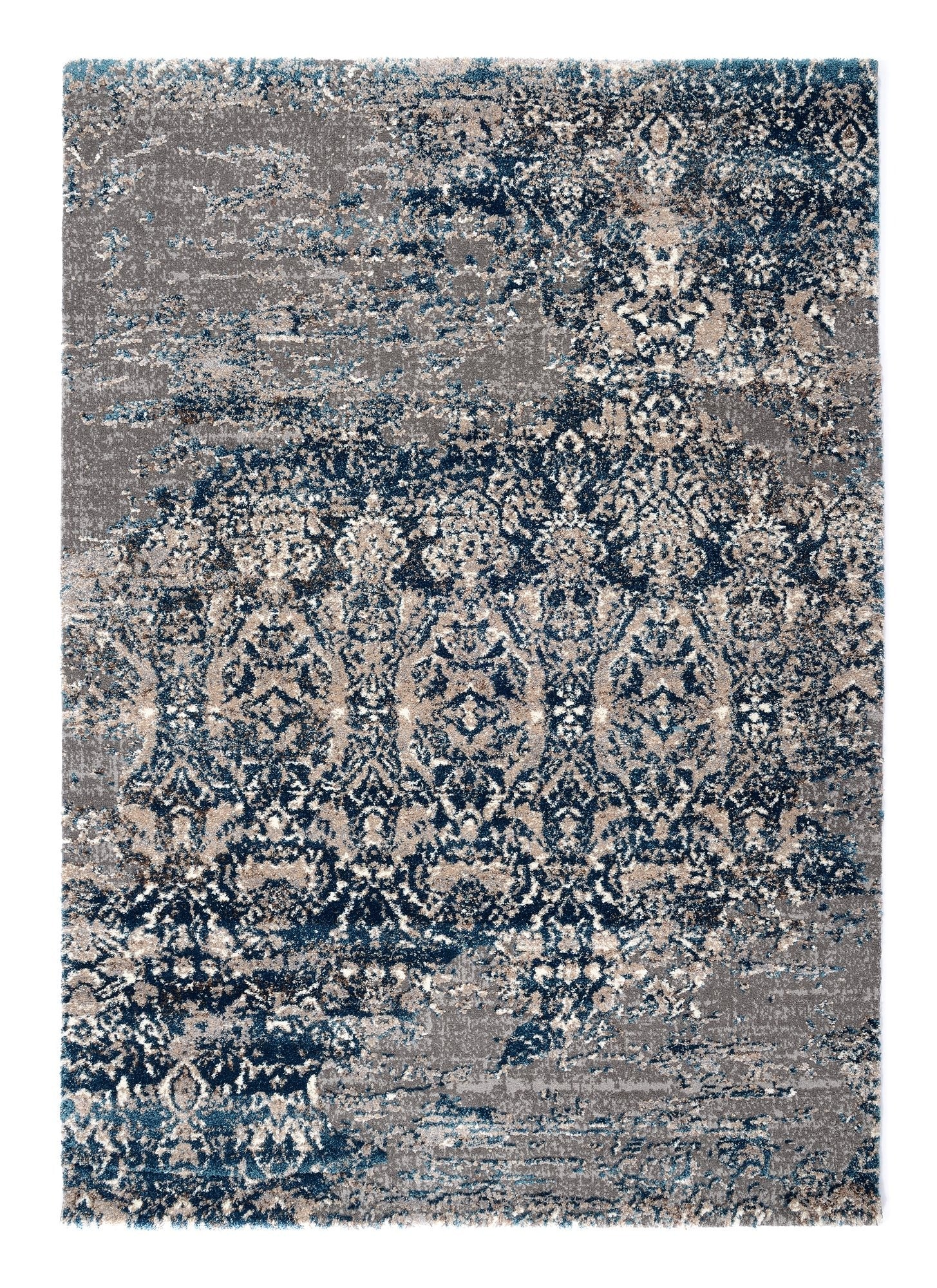 OCI Teppich JUWEL SILENTA grau-petrol weicher Shaggy Hochlor Langflor Teppich