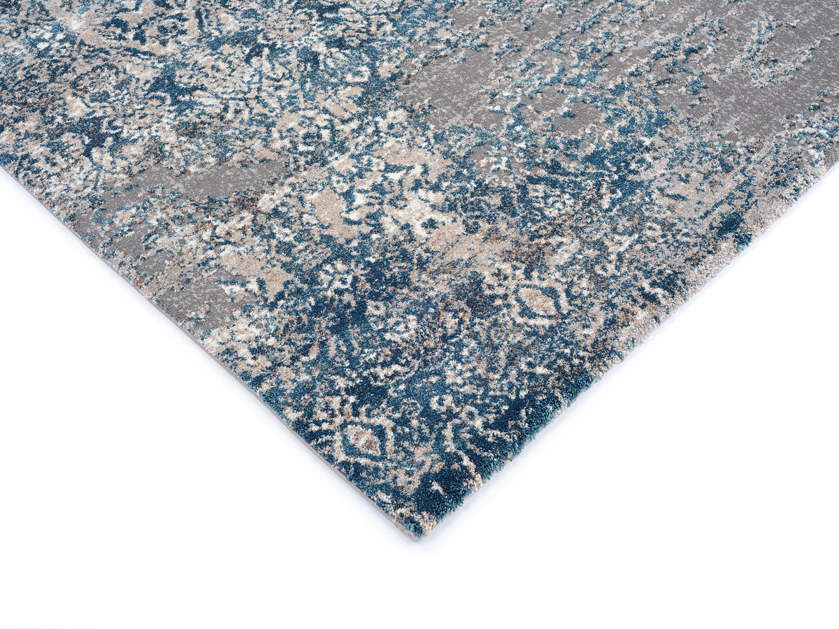 OCI Teppich JUWEL SILENTA grau-petrol weicher Shaggy Hochlor Langflor Teppich