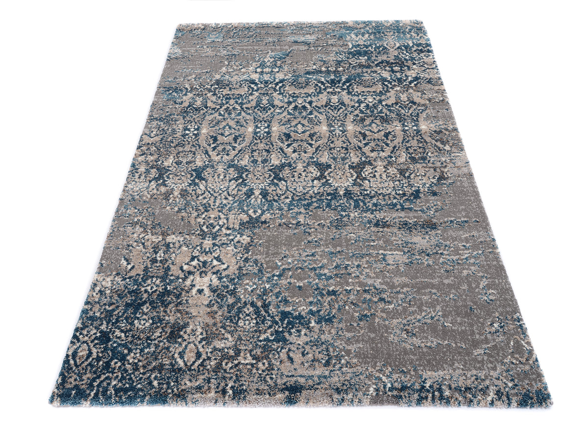 OCI Teppich JUWEL SILENTA grau-petrol weicher Shaggy Hochlor Langflor Teppich