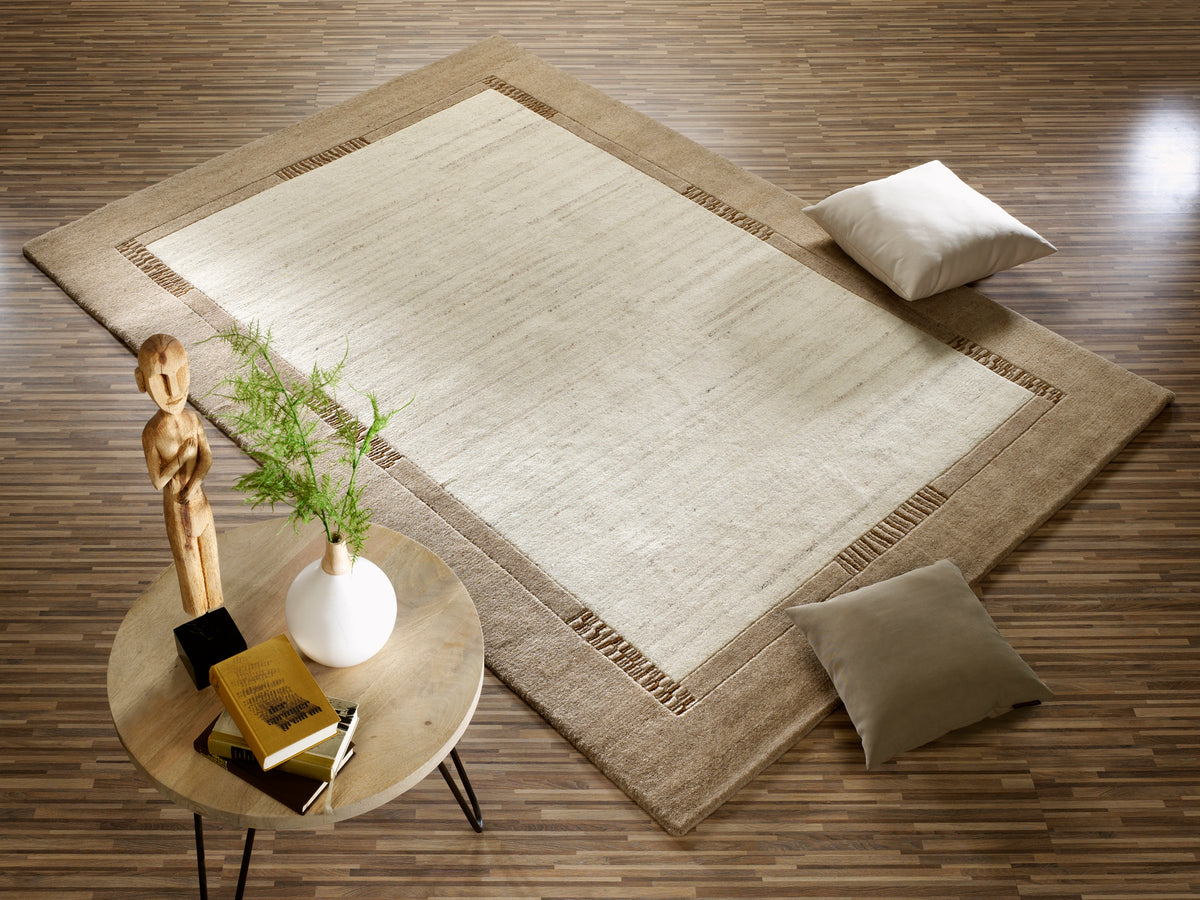 OCI Teppich JOWEA NATUR EMOTION beige-natur handgeknüpfter Nepal-Teppich Wolle