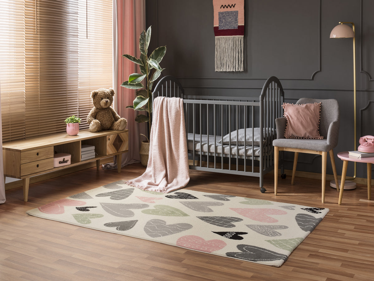 OCI Teppich KIDDY LOVE multicolor Kinder-Teppich bunt Öko-Tex