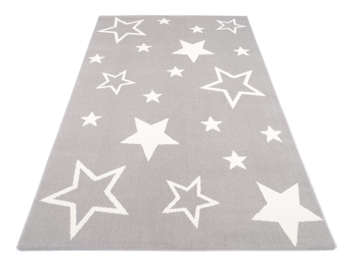 OCI Teppich KIDDY STAR grau Kinder-Teppich bunt Öko-Tex