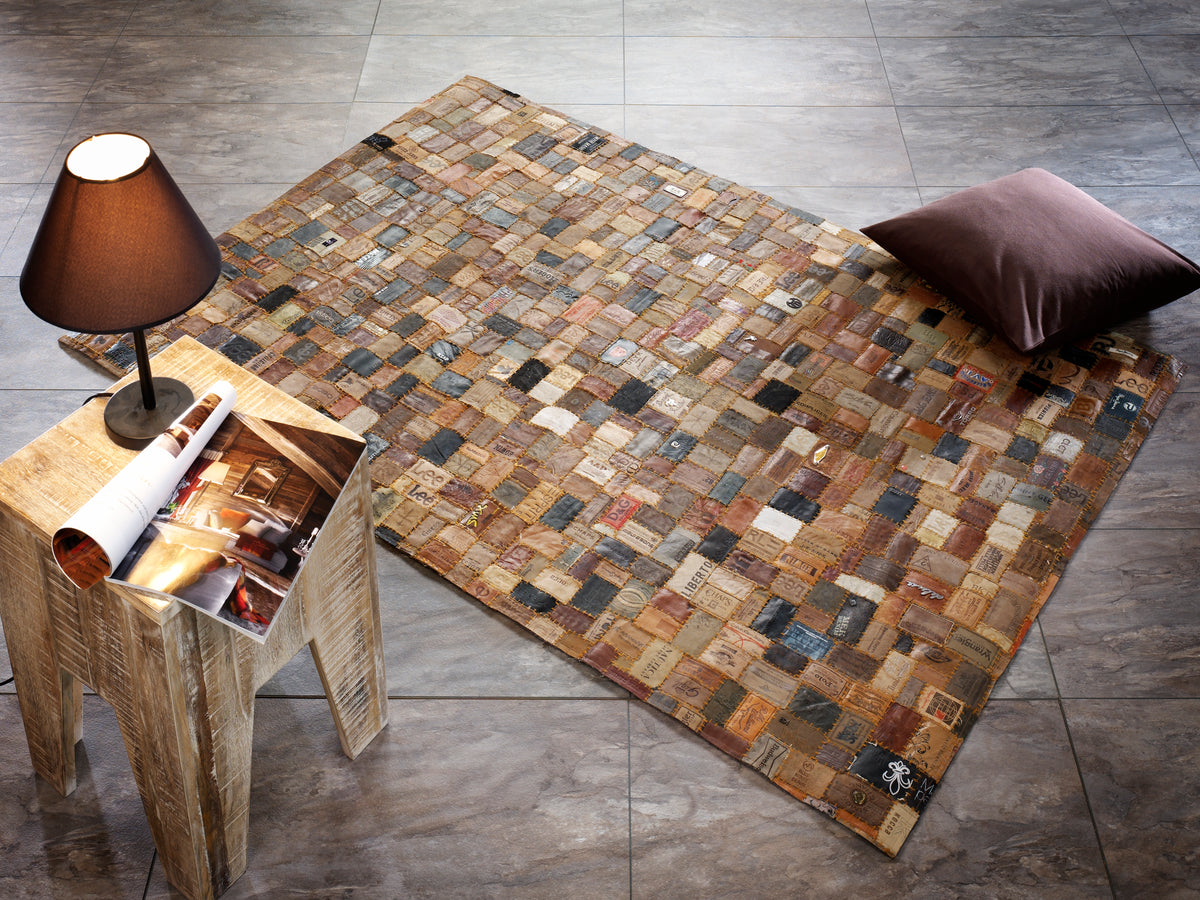 OCI Teppich LABELSTAR multicolor Rinderfell Lederteppich Patchwork