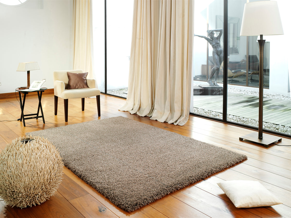 OCI Teppich LOBBY SHAGGY h.braun Quadratisch Hochflor Langflor Teppich