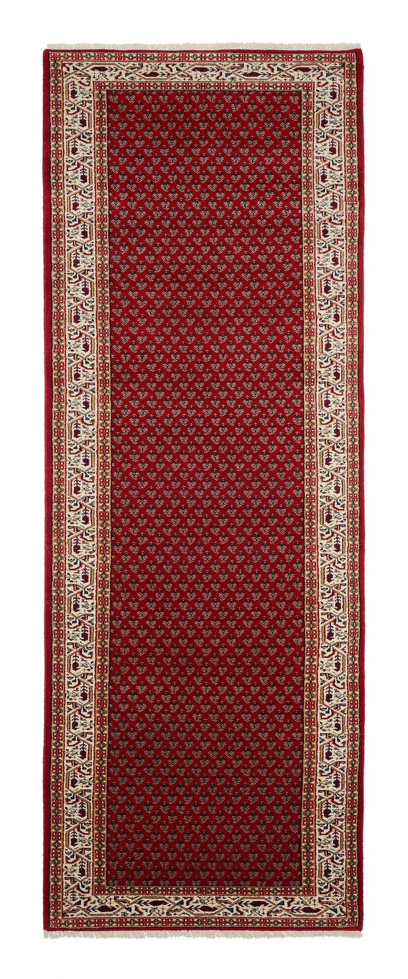 OCI Teppich SAKKI MIR rot-creme Läufer echter klassischer Orient-Teppich handgeknüpft