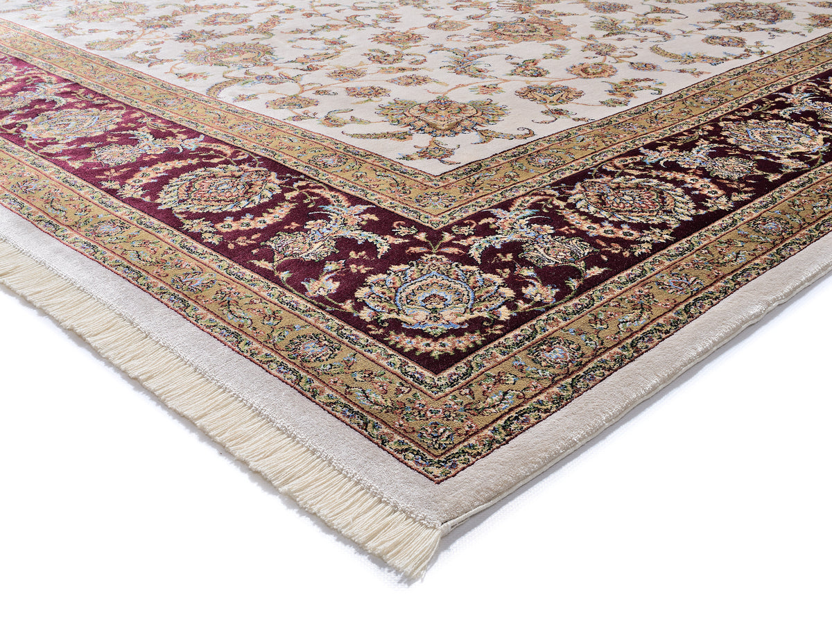 OCI Teppich SILK LINE ALLOVER creme-rot Orient Teppich