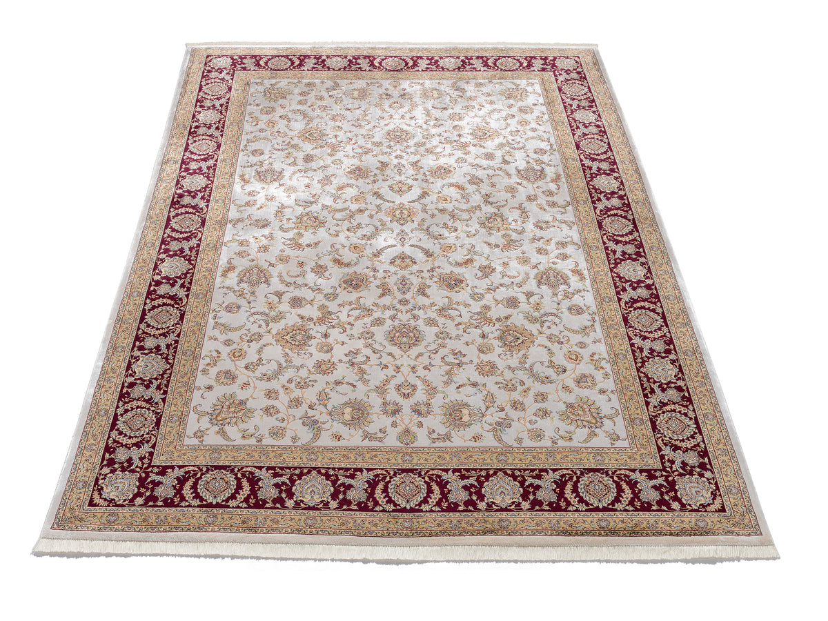 OCI Teppich SILK LINE ALLOVER creme-rot Orient Teppich